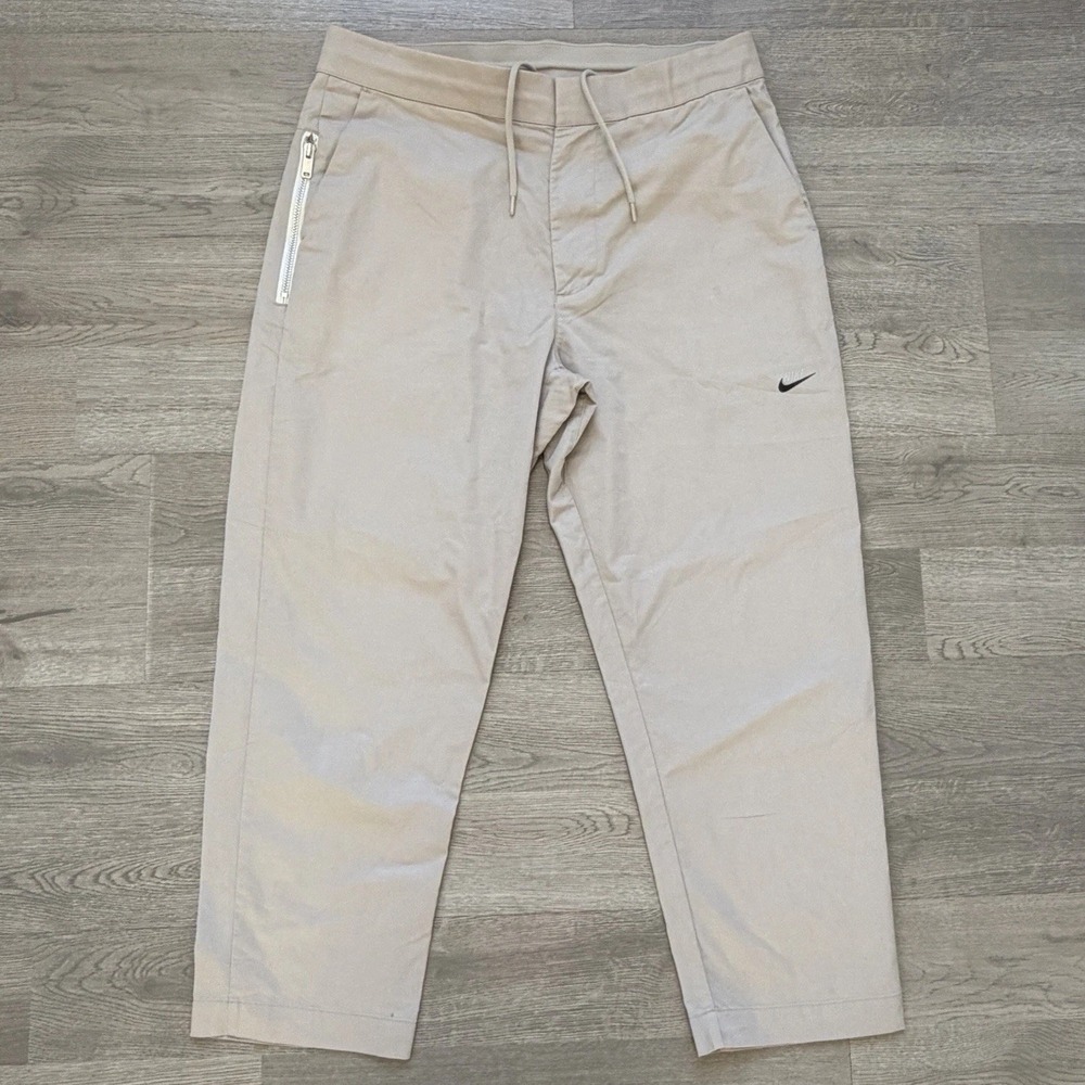 Nike Sportswear Style Essentials Cropped Pants Mens 32 Beige DD7032-236